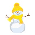 Snowman. Vector illustration. Royalty Free Stock Photo